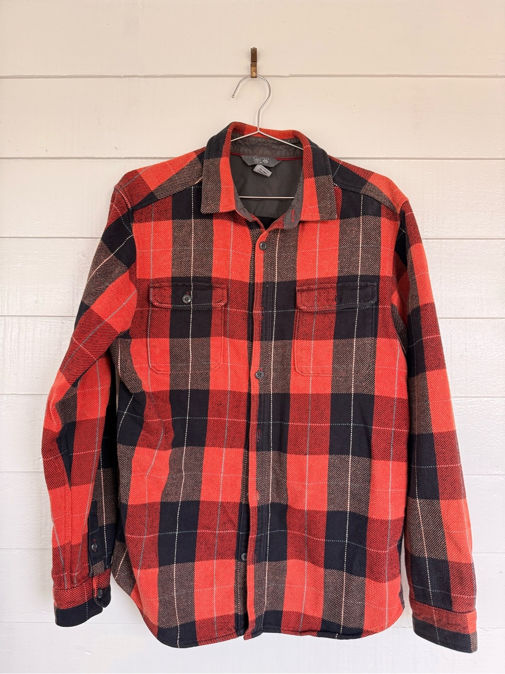Mountain Hardwear Red and Black Plaid Flannel Shirt